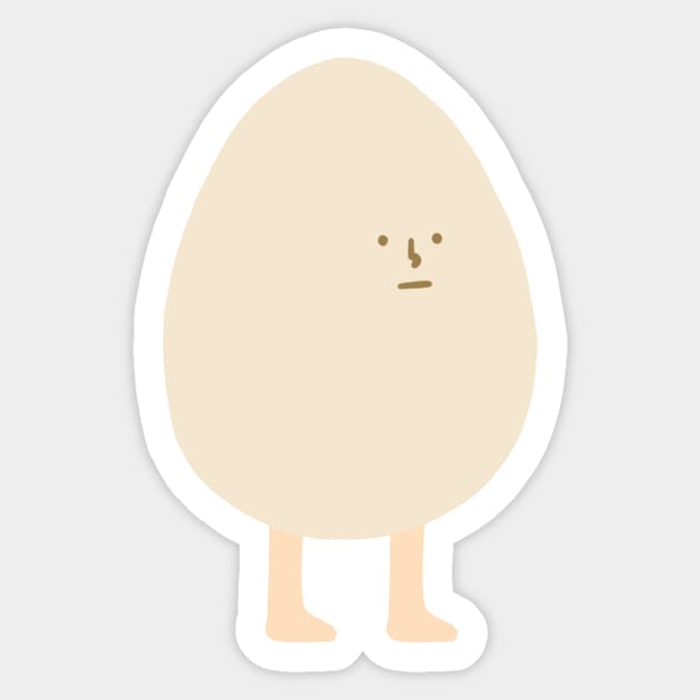 Egg with Legs | Cute | Weird | High Quality | Gift | Minimalist Sticker by WiseCat